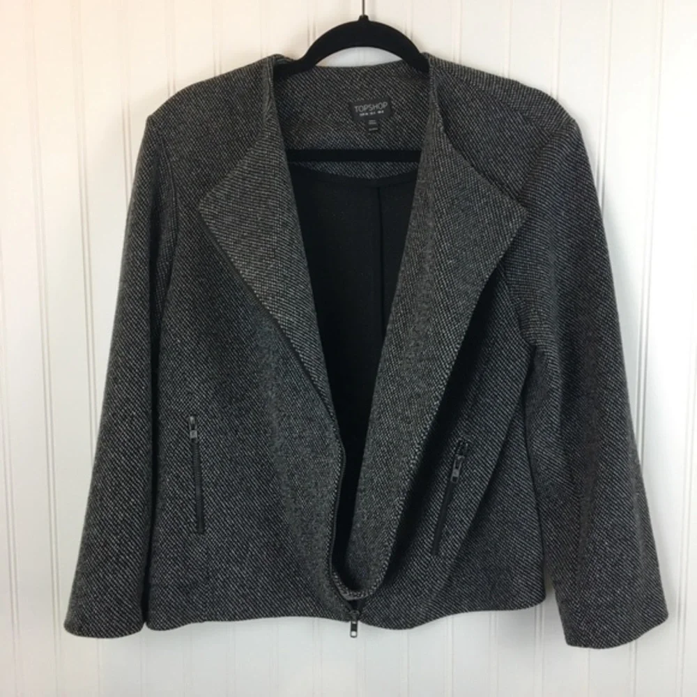 TopShop Tweed Moto Style Jacket‎ - Picture 2 of 5